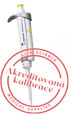 Accredited calibration of 1-channel fixed pipette